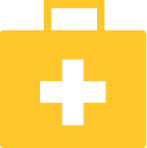 Medical suitcase icon