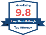 Avvo rating 9.8 badge