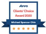 Avvo Client Choice Award 2020 - Michael Chin