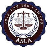 2018 Top 100 Lawyers ASLA badge