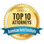 2017 Top 10 Attorneys American Jurist Institute badge