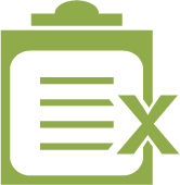 Clipboard with an X icon