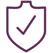 Shield with check mark icon