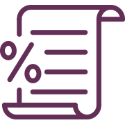 Document and percentage icon