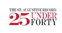 St. Augustine Record 25 Under Forty badge