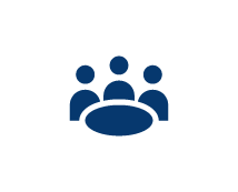 People around a table icon