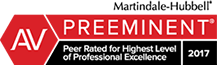 Martindale-Hubbell Peer Rated for Highest Level of Professional Excellence