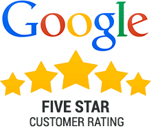 Google Five Star Customer Rating badge