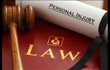 Personal Injury scroll on a law book