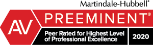 Preeminent peer rater for highest level of professional excellence 2020