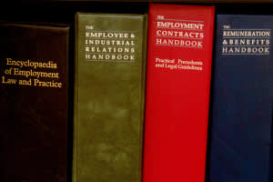 Shelf of law books