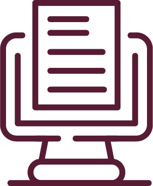 Computer monitor and document icon