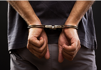 Arrested Man Handcuffed