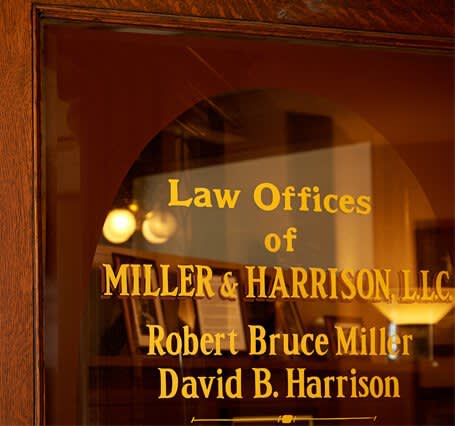Miller and Harrison Law Firm door