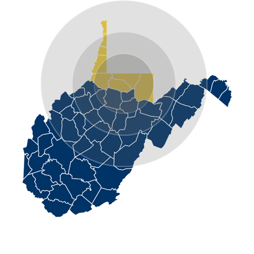 Map of West Virginia