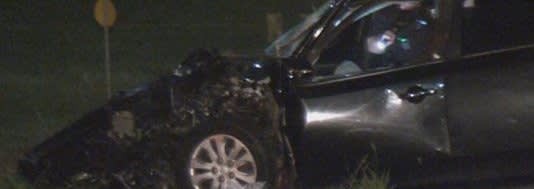 Car crash scene