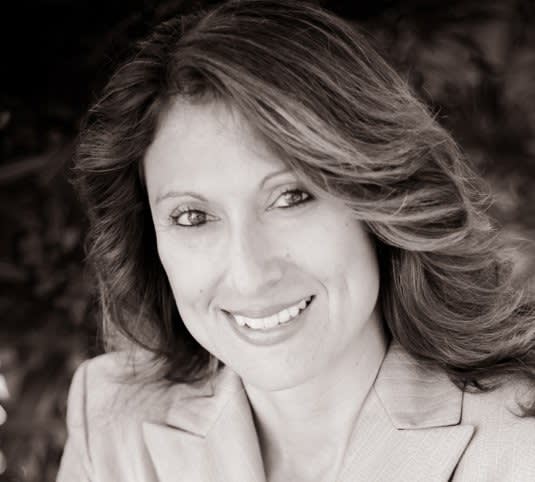 Attorney Venessa Bornost Smiling in Black and White