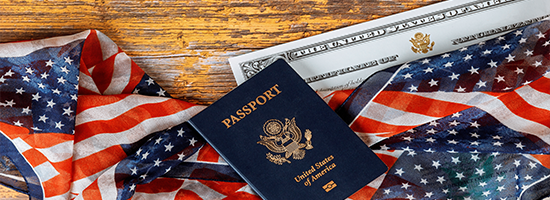 USA passport and naturalization certificate of citizenship