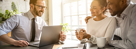 Family Couple Consultations with A Lawyer or Insurance Agent