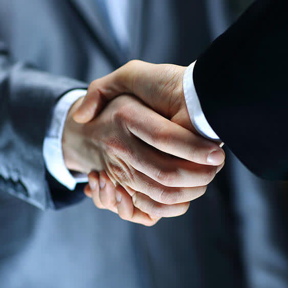 Handshake between two businessmen