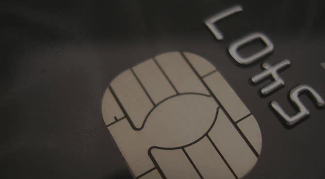 Credit card closeup