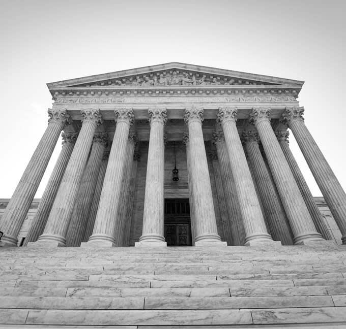Courthouse view from the ground