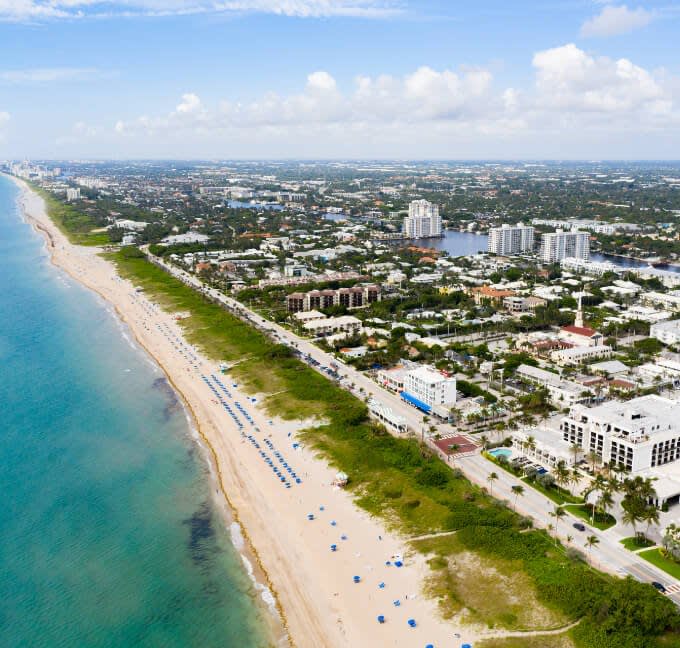 Aerial view of Delray Beach
