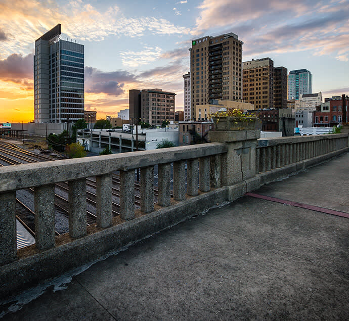 Skyline of Birmingham, Alabama at sunset