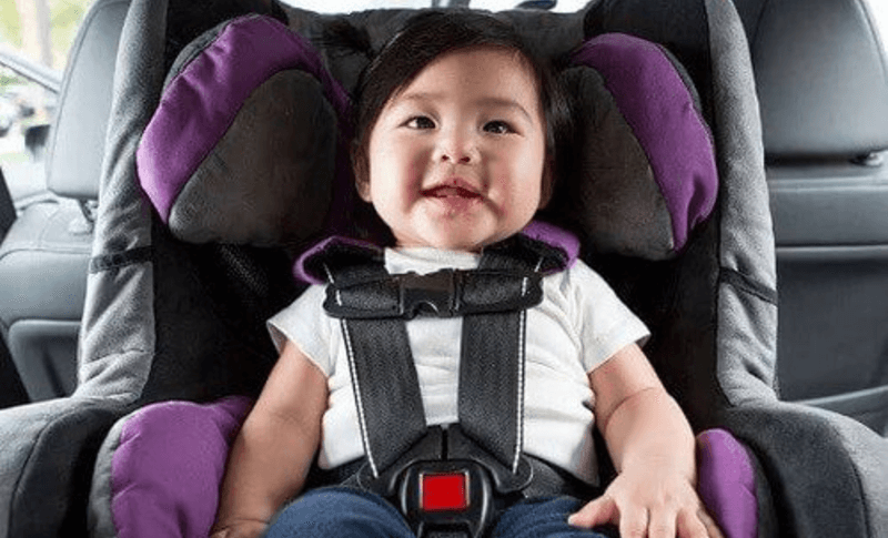 child in a car seat