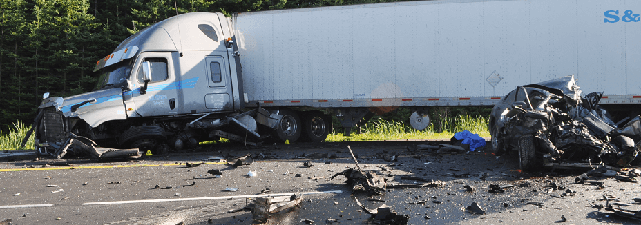 Semi truck accident