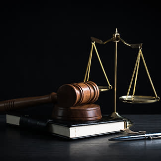 Gavel and scales of justice