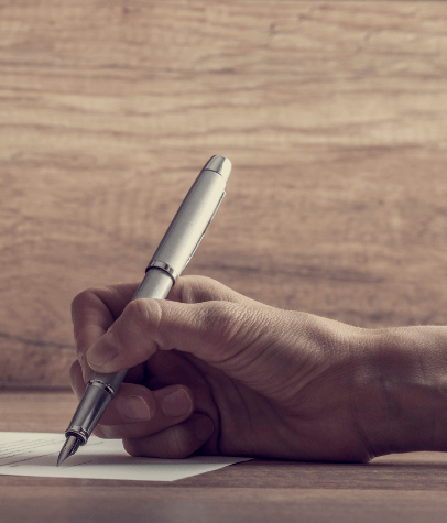 Signing a Paper