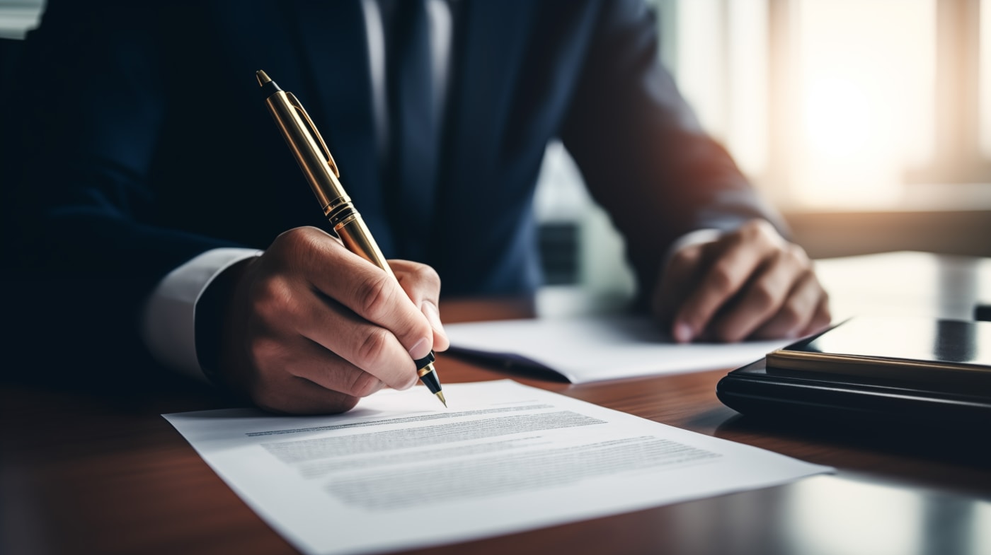 Attorney drafting contract