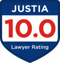 Justia 10.0 Lawyer Rating Badge