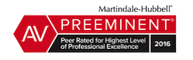 Peer Rated for Highest Level of Professional Excellence 2016 Badge