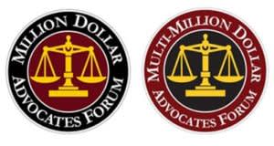 Million Dollar Advocates Forum badge