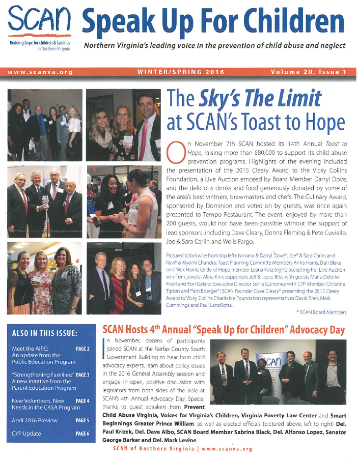 SCAN Winter 2016 Newsletter