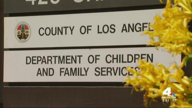 County of Los Angeles Department of Children and Family Services Sign