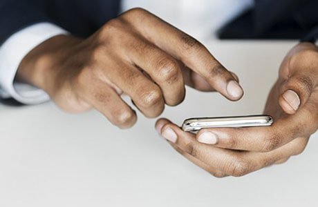 Hands on phone