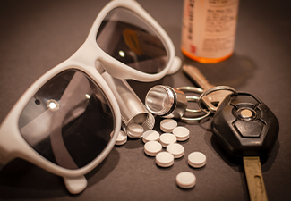 Pills, Sunglasses, and Car Keys