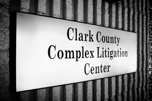 Clark County Complex Litigation Center Sign