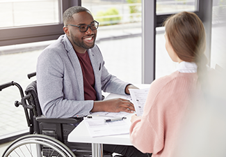 Disable Male Talking to His Attorney