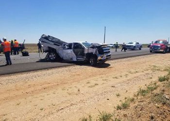 Photo of truck after major accident