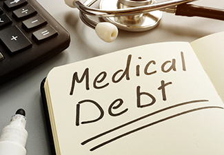 Medical Debt Bill and And Stethoscope