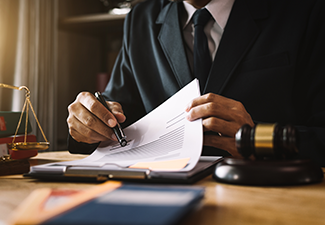 Male Lawyer Working in Office