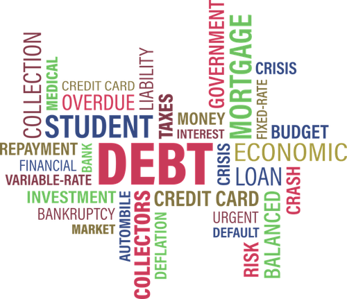 debt word cloud