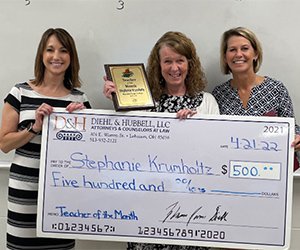 April teacher of the month 2022 Stephanie Krumholtz