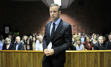 Oscar Pistorius faces a judge at a bail hearing