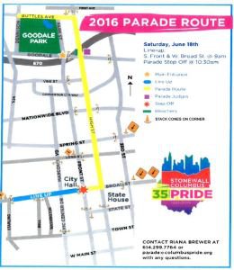 Map Showing Parade Route