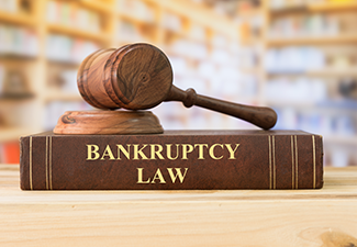 Gavel on The Top of Bankruptcy Book